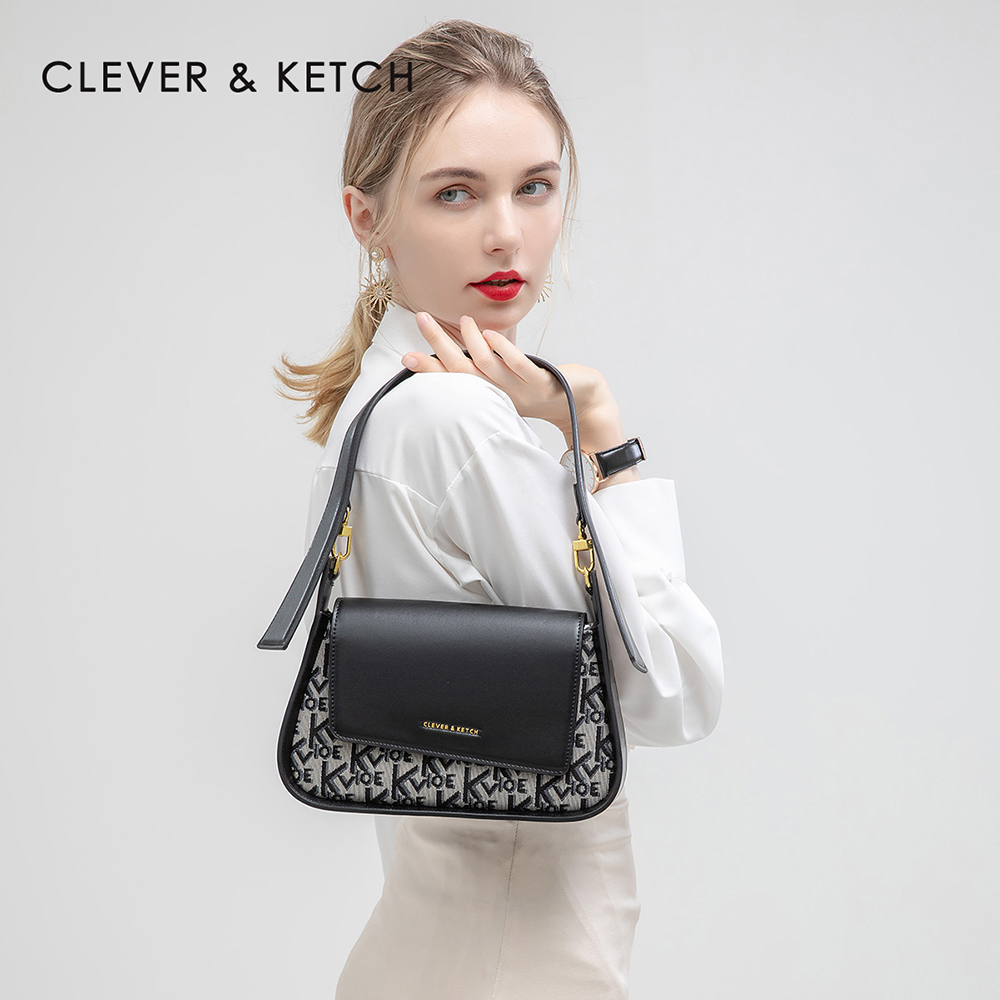 

Clever&Ketch Designer Bags Shoulder Bags Women Flap Handbag PU/CalfSkin Material Fashion Accessories Exquisite Workmanship 21621802 Model Bag9151125412, White