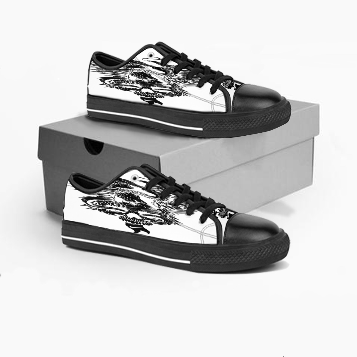 

Custom shoes Classic Canvas Low cut Skateboard casual triple black Accept customization UV printing low mens womens sports sneakers Breathable color 10x