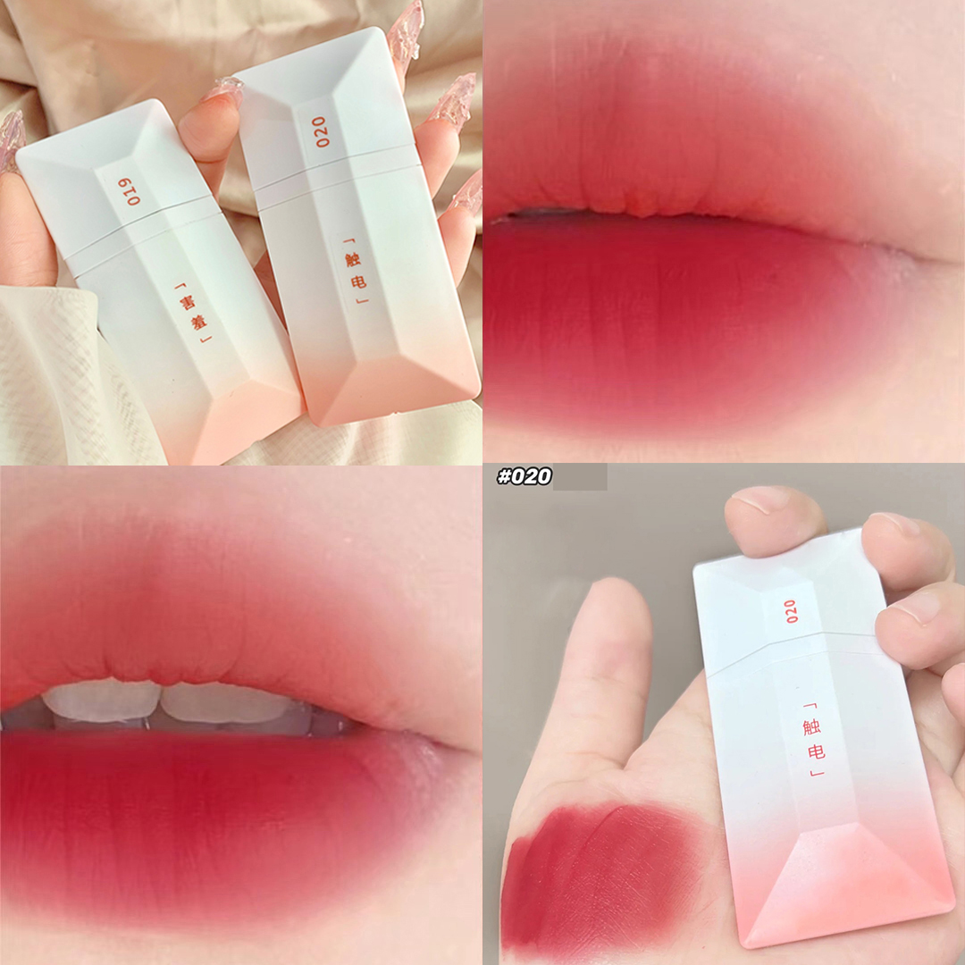 

Girl's Velvet Matte Lipstick Blush Waterproof Long Lasting Flat Card Lipgloss Non-Stick Cup Makeup Lip Tint Pen Cosmetic Makeup, 019