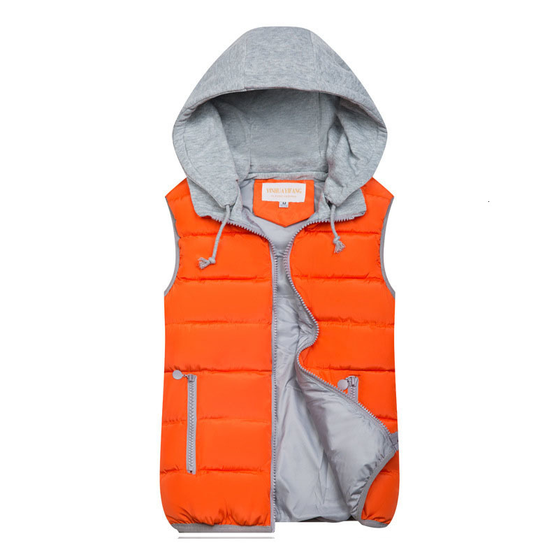 

Women's Vests Autumn Winter Women Jacket Large Size Loose Slim Waistcoat Top Female Hooded Thick Warm Down Cotton Coat F115 221114, Blue