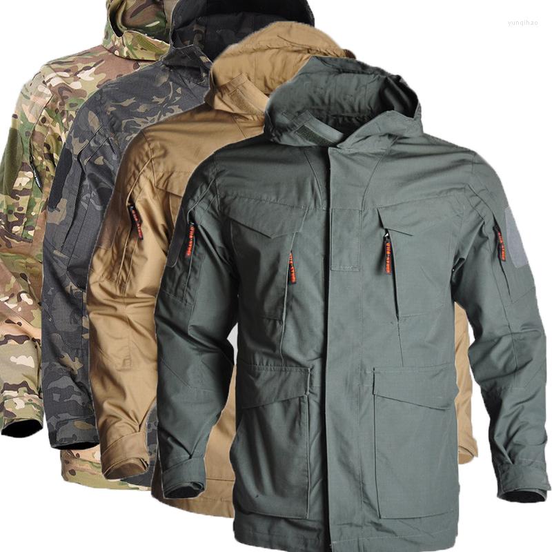 

Men' Trench Coats M65 Military Tactical Jackets Men Waterproof Windbreaker Jacket Male Hooded Coat Outdoor Fishing/Trekking Hiking Outfits, Picture shown