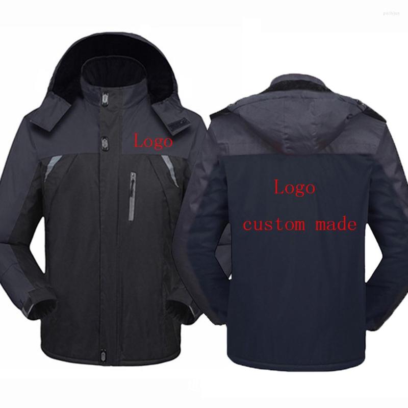 

Men's Hoodies Logo Custom Made Winter Thicken Windbreaker Coat Waterproof Warm Outdoor Couples Cold-Proof Mountaineering Clothing Jackets