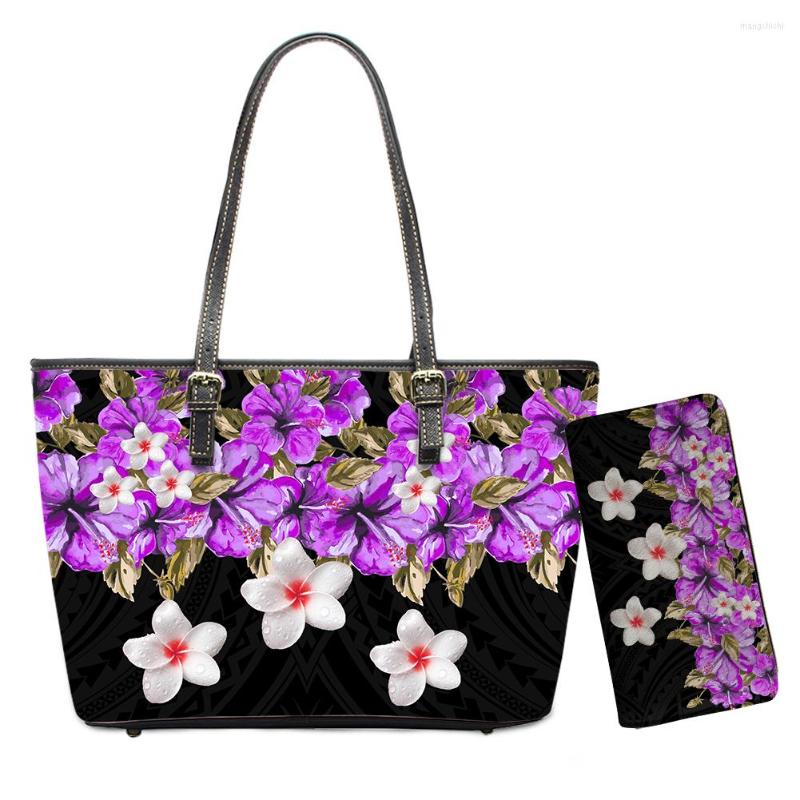 

Evening Bags ELVISWORDS Luxury Designer Handbag Custom Tote Bag Wallet Purses And Handbags Set Flower Printing Shoulder For Women Bolso, Ftz2467dpz21