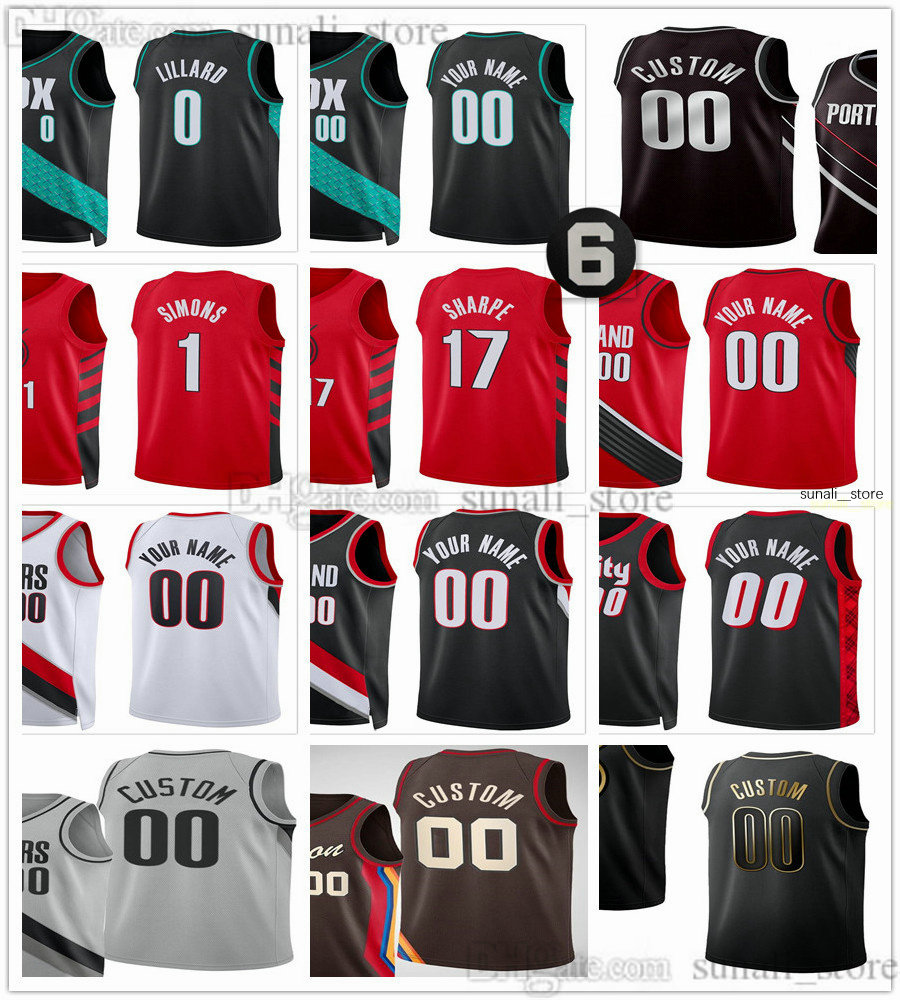 

0 Basketball Damian Lillard Jerseys Jerami Grant 9 Anfernee Simons 1 Shaedon Sharpe 17 Jusuf Nurkic 27 Josh Hart 11 Justise Winslow 26 Clyde Drexler 22 Printed 2022-23, Red