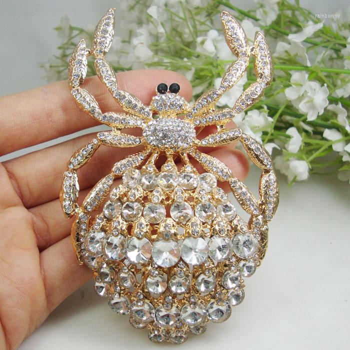 

Brooches Fashion Style Clear Rhinestone Crystal Spider Animal Large Pendant Brooch Pin