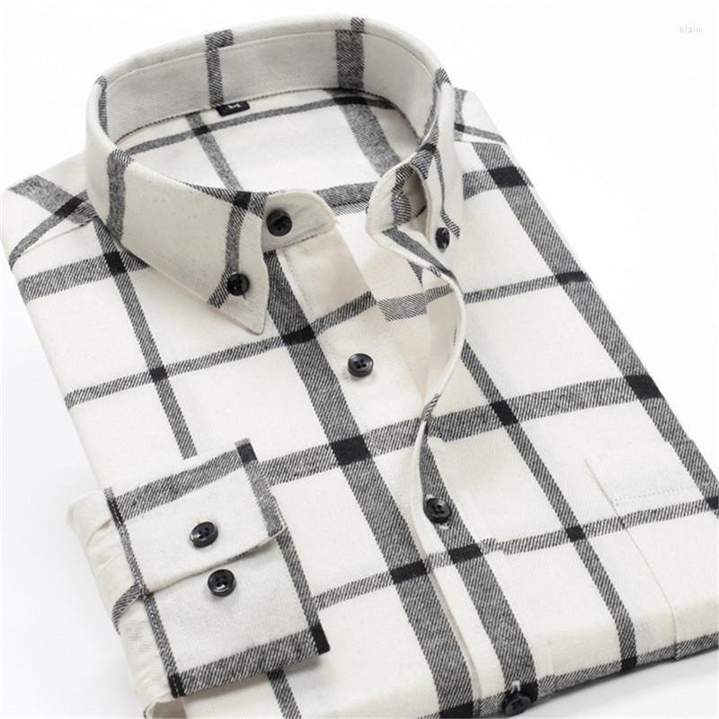 

Men's Casual Shirts Large Size 8XL 9XL 10XL Men's Business Plaid Shirt Loose Fashion Long Sleeve 2022 Spring And Autumn, 087