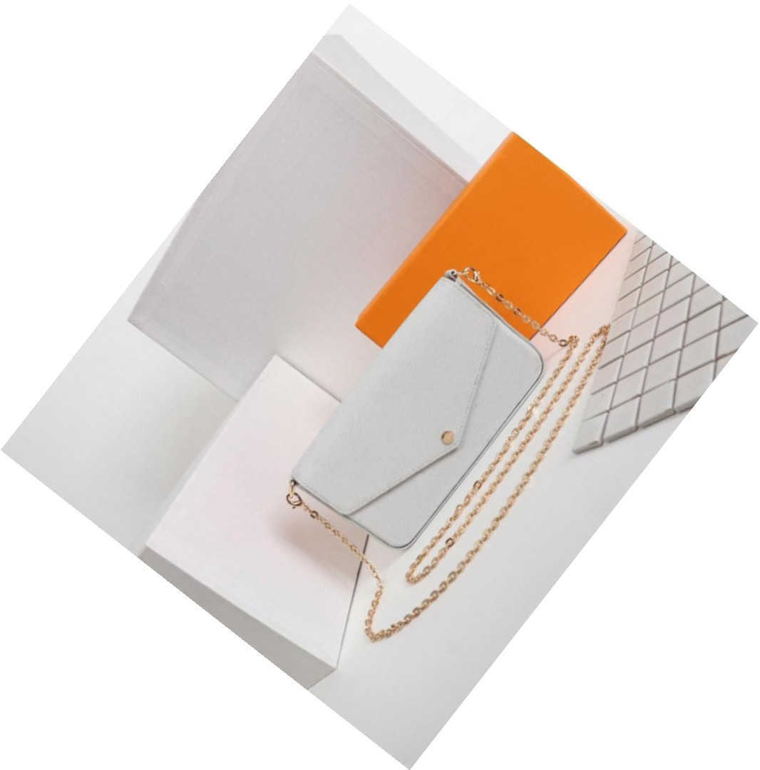 

Lvity handbag Luxury Shoulder 3-piece set Long wallets Small purses Ladies Wallet Messenger Bags Cosmetic Hand Designer bags Women Leather, Red embossing