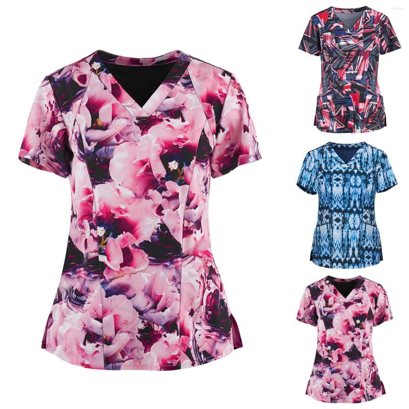 

Women' T Shirts G Sleeve For Women Short V-neck Tops Working Blouse Fall Apparel, Blue