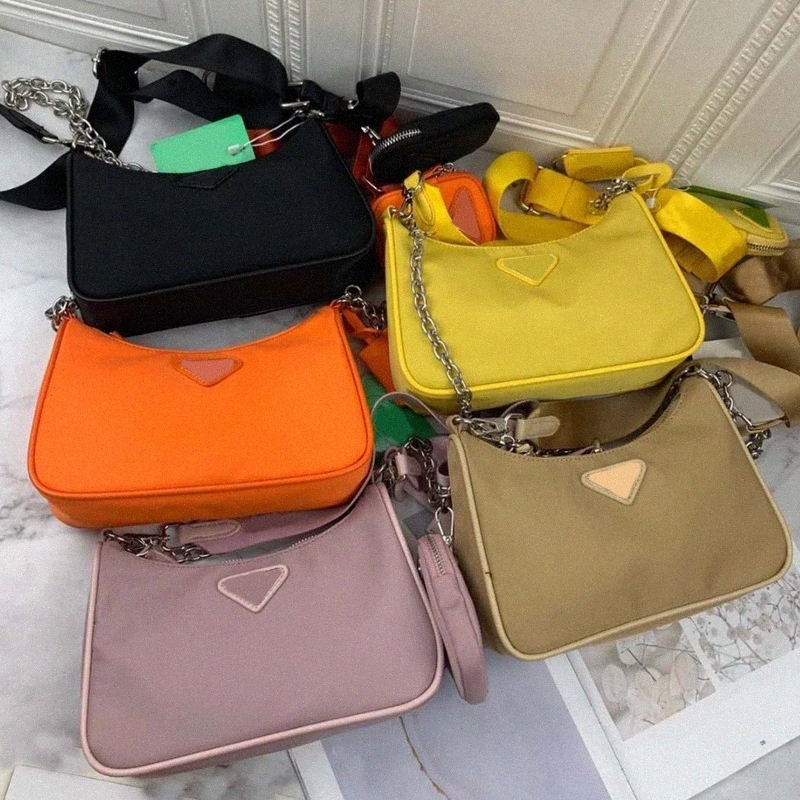 

Classic Designer 2 piece set 2005 bags re Edition nylon bag women Chest pack lady Hobo Tote chain presbyopic purse vintage handbag crossbody, I need see other product