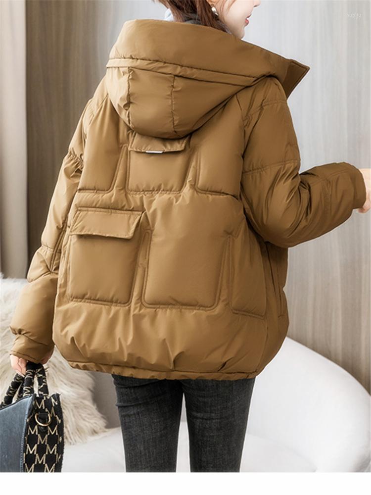 

Women's Trench Coats 6 Color 2022 Winter Jacket For Women Parkas Female Zipper Hooded Overcoat Black Thick Warm Jackets Windproof Casual, Blue