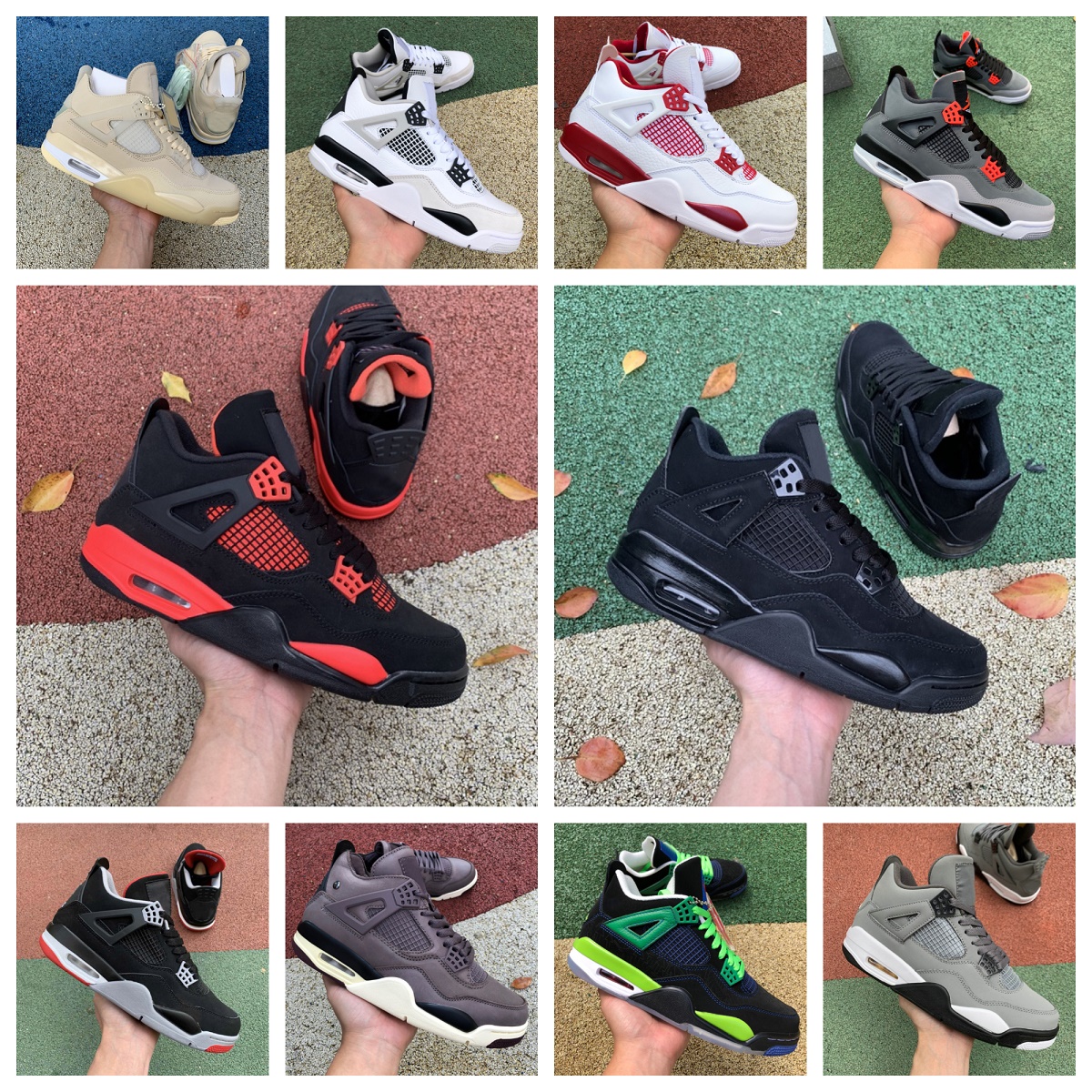 

Jumpman 4 Retro 4s Basketball Shoes Mens Women University Blue Midnight Navy Bred Red Thunder Sail White Oreo Cement Black Cat Pure Money Violet Ore Designer Sneakers, Bubble package bag