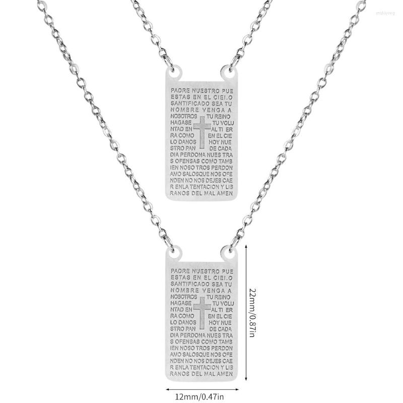 

Pendant Necklaces Holy Gold Rosary Necklace Scapulars Catholic Blessed Stainless Steel Jewelry For Men Women Medal Art Prayer Gifts