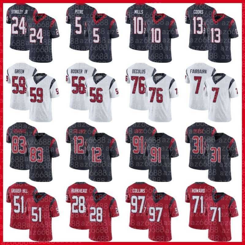 

Jerseys Jr Brandin Cooks Houston''Texans''Men 24 Derek Stingley John Metchie Dameon Pierce Davis Mills Rex Burkhead Nico Collins Phillip Jersey Custom, Custom women jersey