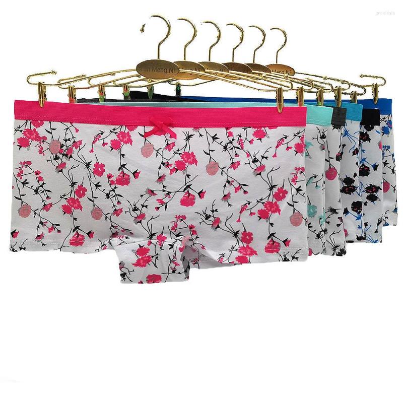 

Women's Panties 6 Pieces/Lot Cotton Boxer Women Underwear Female Safety Panty Printing Flowers Lingerie Ladies Underpants CURRADA, Multi