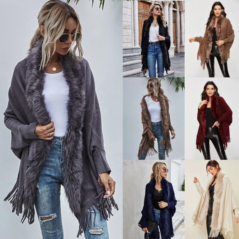 

Scarves Blanket Scarf Fall Winter Thick Wrap Poncho Women Plaid Travel Shawl Imitation Cashmere Capes National Wind Fork Sweater Cloak