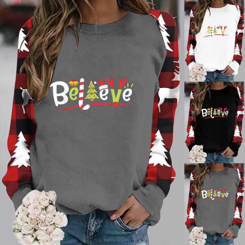 

Women's Blouses Fashion 2022 Christmas Women Shirt In Plus Size Woman Clothing Female High Street For Work, Gray