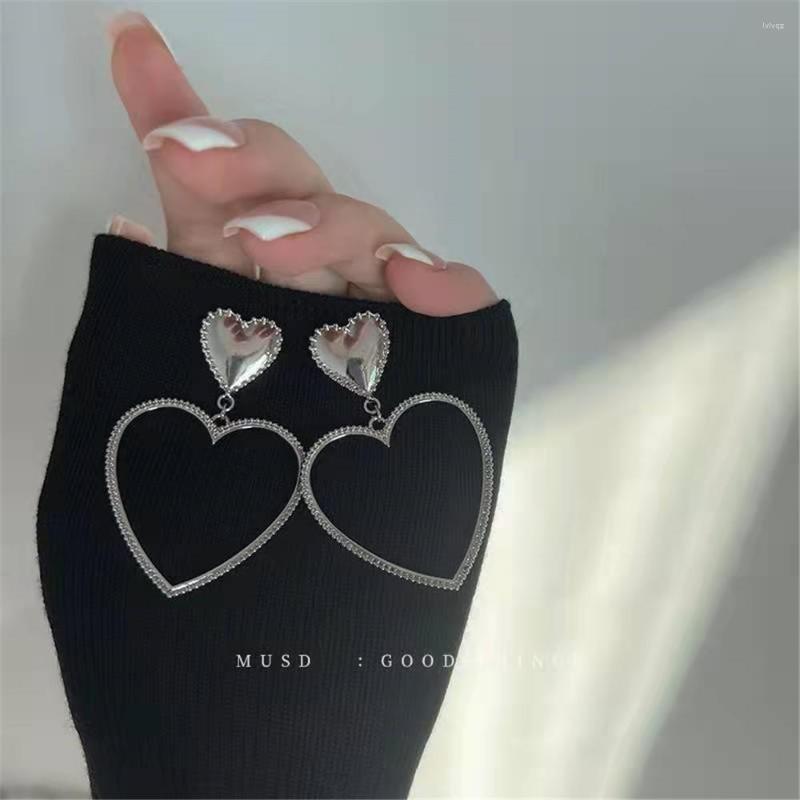 

Hoop Earrings Women Big Love Heart Sexy Accessories Fashion Exaggerated Large Ear Jewelry For Girls