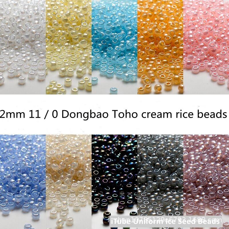 

Beads Dongbao Rice 2mm Glass 11 / 0 Cream Imitation Jade DIY Antique Hanfu Embroidery