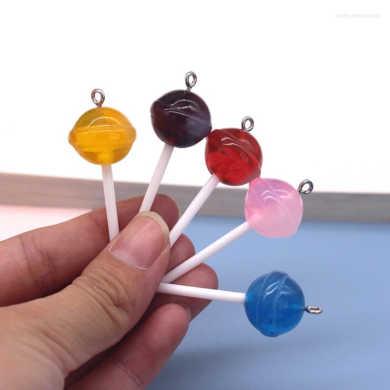 

Charms Wholesale 30/50/100pcs 3D Lollipop Resin Bulk Planet Lollipops Candy Pendant For Earring Keychain Diy Jewelry Make
