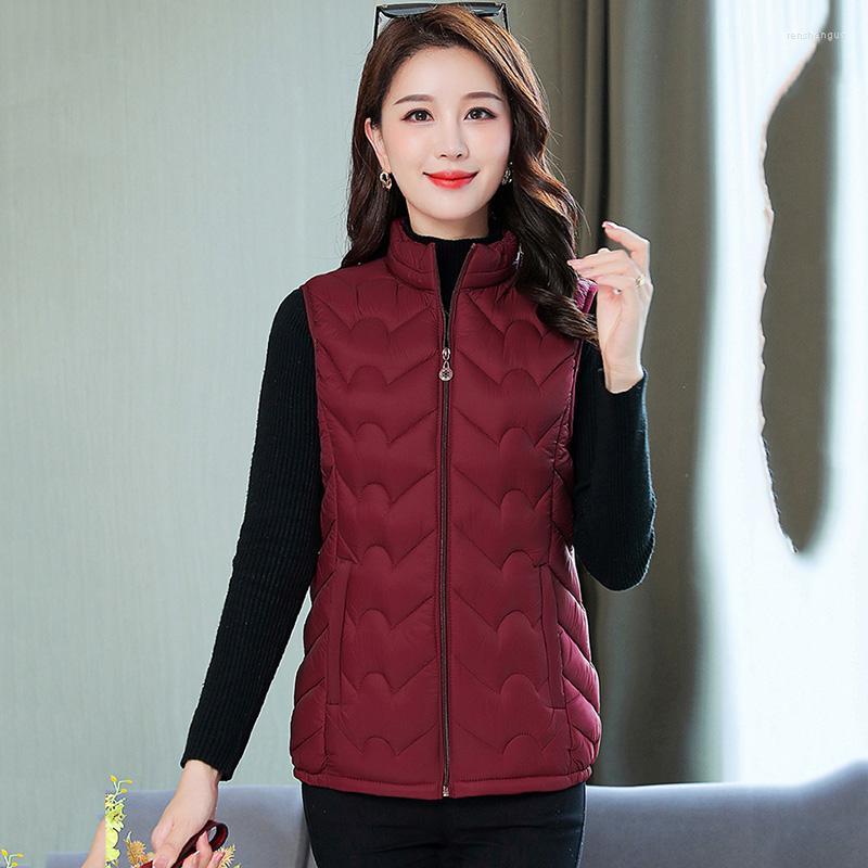 

Women's Vests Spring Autumn Lightweight Down Cotton Waistcoat Women's Vest Fashion Slim Mother's Wear Winter Jacket, Purple