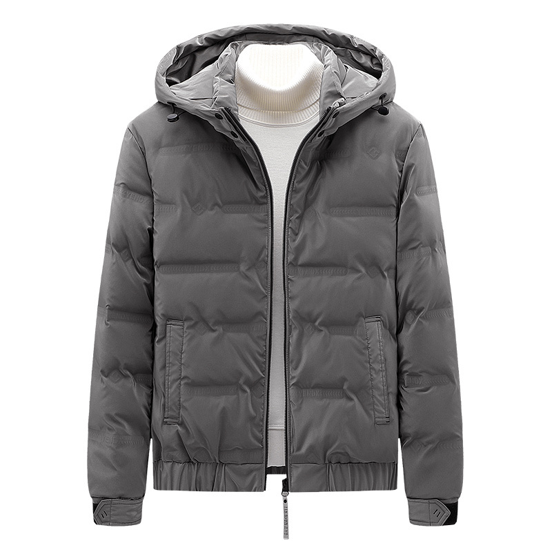 

Men's Down Parkas men's short thick down jacket winter Men's casual hooded white duck down warm winter jacket Large size M4XL 221111, Light grey