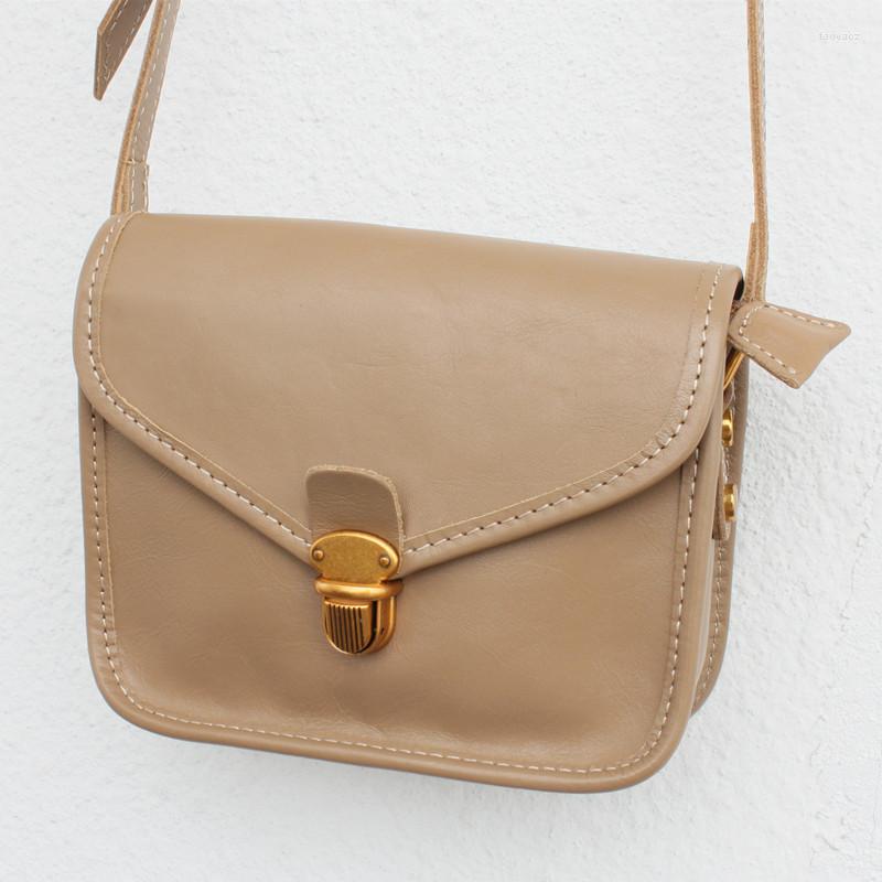 

Evening Bags Retro Genuine Leather Crossbody Handbags For Women Hasp Zip Flap Small Square Bag Female Cowhide Casual Messenger Shoulder, Black