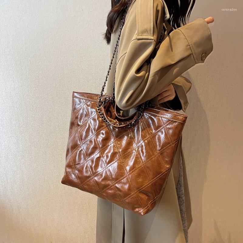 

Evening Bags Large High-capacity Shoulder Women Leather Handbags Luxury Designer High Quality Crossbody Vintage Tote, Black