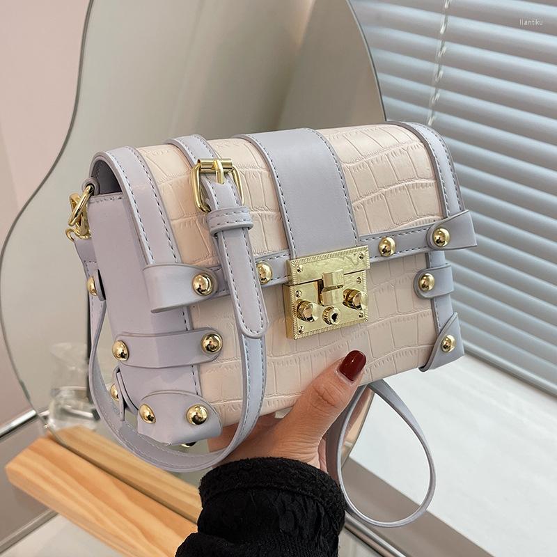 

Evening Bags Fashion Women Pu Leather Shoulder Bag High Quality Ladies Small Box Crossbody Designer Female Handbags Travel Messenger, Black