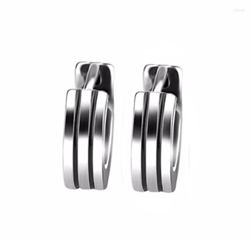 

Hoop Earrings Round Unisex Cool Earring Man Woman Fashion Ear Piercing Jewelry 1 Pair