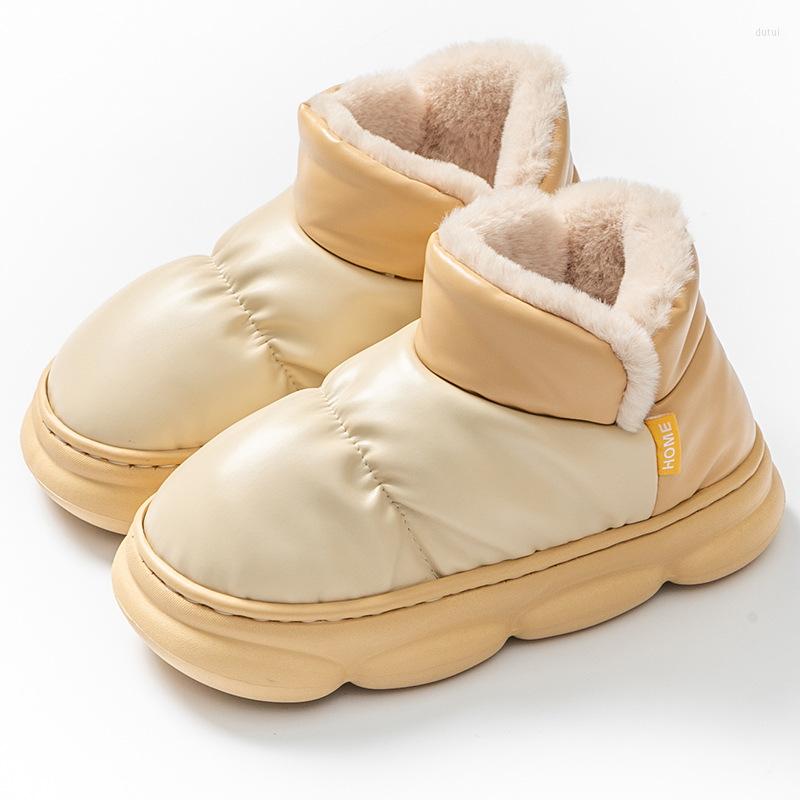 

Boots 2022 Waterproof Snow Women Winter Non-Slip Thicken Plush Woman Soft Sole Platform Ankle Botas Mujer Cotton Shoes, Pink