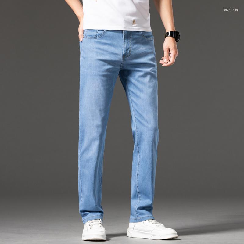 

Men's Pants Size 42 Big 44 46 Men's Loose Fit 5 Pocket Jean Pant 2023 Summer Men Classic Blue Casual Baggy Jeans