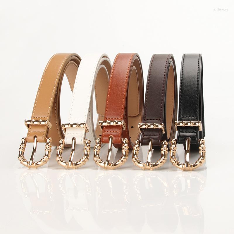 

Belts Slub Alloy Pin Buckle Casual Pu Leather Thin Belt Fashion Trendy Solid Color Jean Waist For Women Clothing Accessories, White
