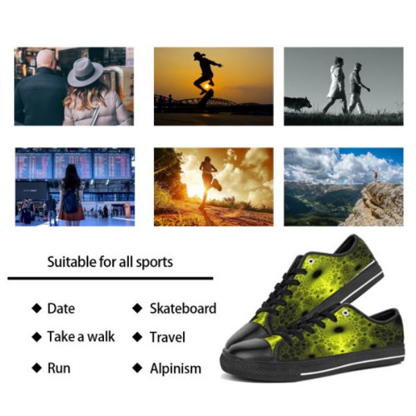 

Mens Stitch Shoes Custom Sneakers Hand Painted Canvas Men Womens Fashion Low Breathable Trainers, Attention