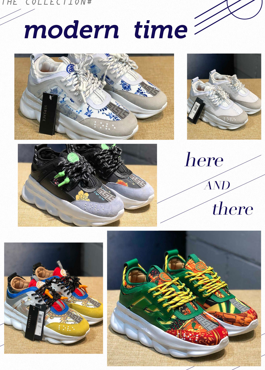 

Italian casual shoes top quality sports fashion classic style men's and women's pattern leather mesh flats 36-45, Box