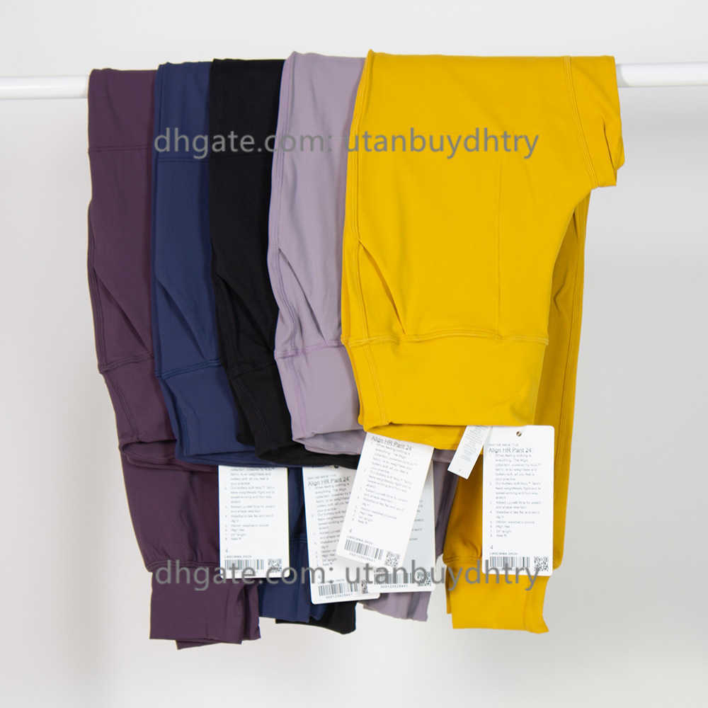 

Fitness Lu22 Running Street Women Yoga Pants Leggings Align Sports High waist Stretch Ankle Length Pants With Pockets Outwear, Light purple