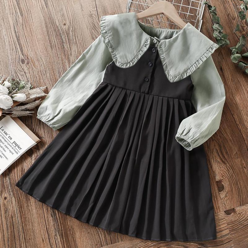 

Girl Dresses Girls For Kids School Uniform Clothes Teenagers Preppy Style Ruffle Shirt Dress 2pcs Children Costumes 8 10 12 13 Years, Twinset