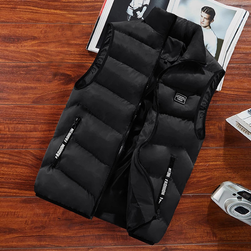 

Men's Vests Fashion Mens Jacket Sleeveless Vest Spring Thermal Soft Vests Casual Coats Male Cotton Men's Vest Men Thicken Waistcoat 8XL 221014, Blue