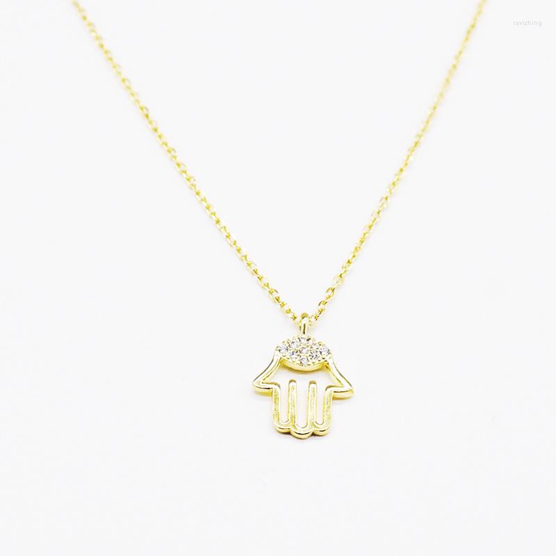 

Pendant Necklaces Seanlov Golden-Plated Buddha's-hand Necklace For Women Fine Jewelry