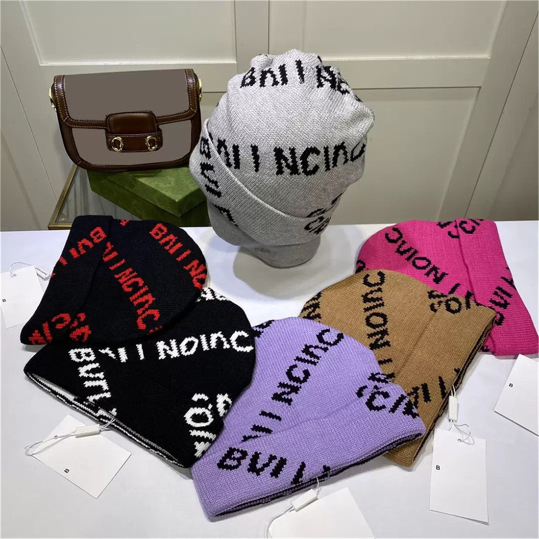 

Designer Knitted Hat Beanie Cap Ski Hats Snapback Mask Mens Fitted Winter Skull Caps Unisex Cashmere Plaid Letters Luxury Casual Outdoor Fashion G-14, No.3
