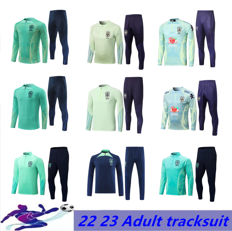 

22 23 brazil tracksuit G.JESUS COUTINHO brasil Camiseta de futbol RICHARLISON football shirt maillot MEN adult kit brazil traning suit set .