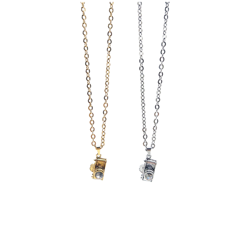 

Fashion digital camera pendant necklaces vintage punk stainless steel sweater chain necklaces jewelry wholesale
