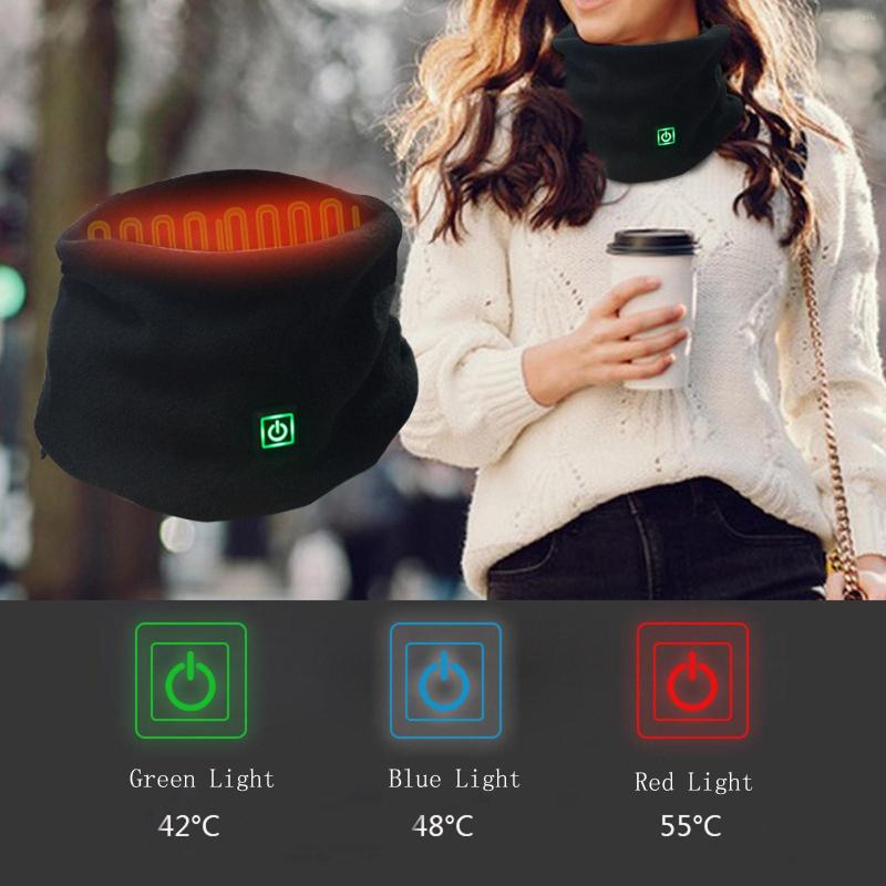 

Scarves USB Winter Scarf Heated Women Heating Couple Neckerchief Plush Collar Shawl Neck Warmer Bufanda #4
