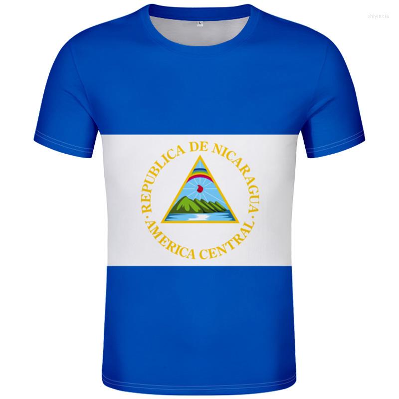 

Men's T Shirts Nicaragua Shirt Diy Free Custom Name Number Nic T-shirt Nation Flag Ni Republic Spanish Nicaraguan College Print Po Clothes, Style 4