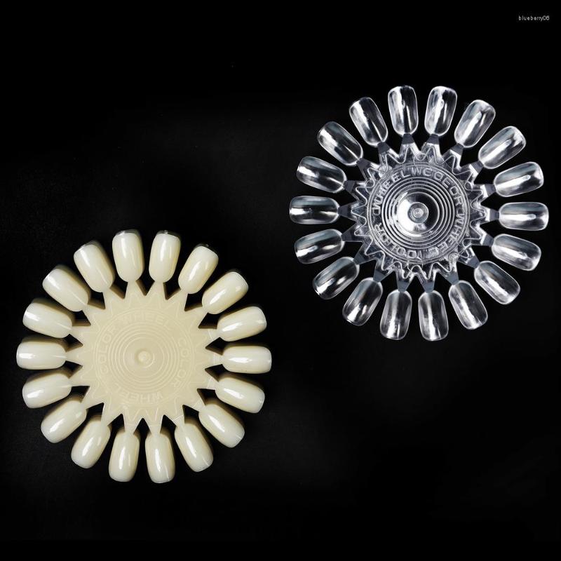 

False Nails 10pcs/set Nail Display Chart Natural Clear Tips Art Color Plastic Gel Polish Manicure Practice