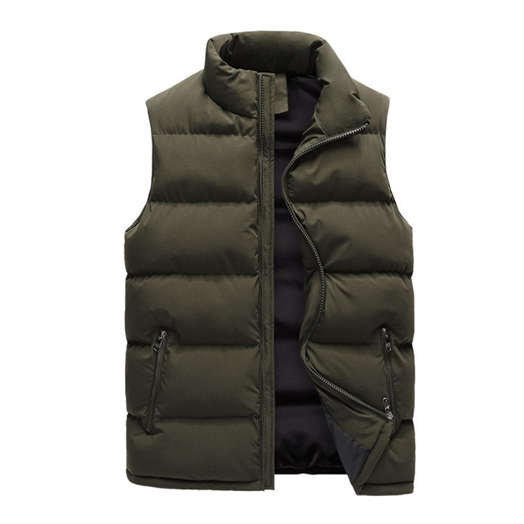 

Men's Vests Men's Winter Vest Solid Sleeveless Waistcoat High Quality Warm Casual Black Puffer Vest for Male 221014, Red