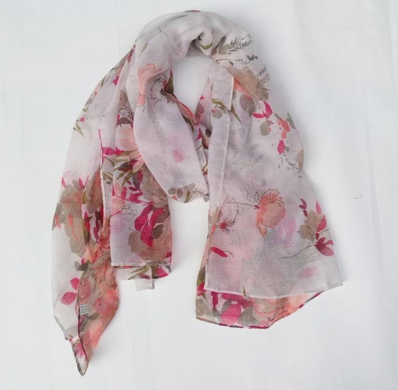 

Scarves 2022 Flower Print And Shawls Women Fashion Floral Blossom Wrap Hijab Foulard Muffler 2 Color
