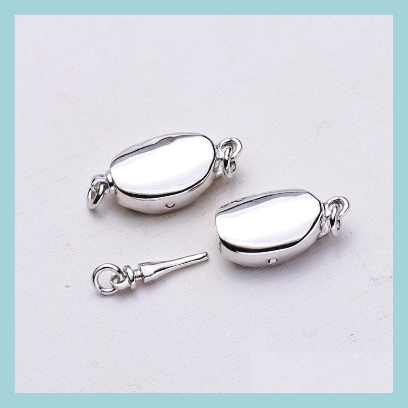 

Connectors Pearl Necklace Connectors 925 Sier Clasps Hooks Bracelet End For Jewelry Making Diy Buckle Drop Delivery Findings Componen Dhdei