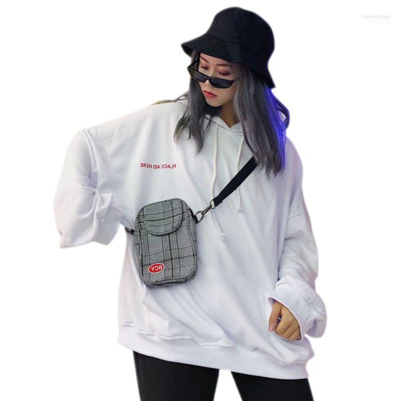 

Women's Hoodies Women Warm Spring Autumn Thin Pullover Korean Harajuku Hoodie Sweatshirt Letter Print Long Sleeve Casual Loose Tops, White