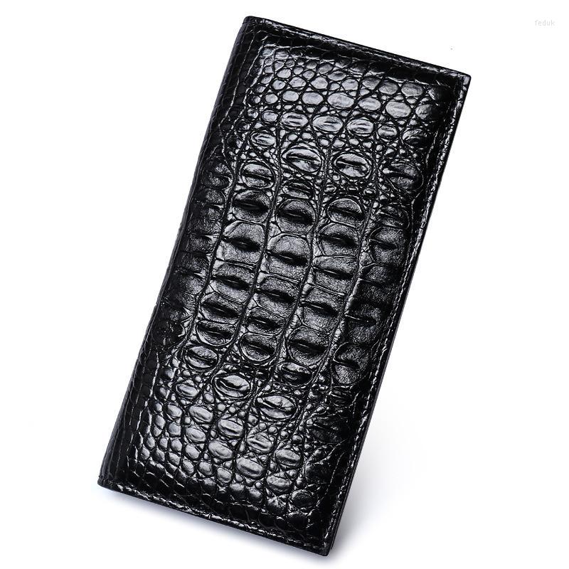 

Wallets High Quality Men's Luxury Business Wallet Genuine Leather Leisure Long Section Casual Fashion Trend Clutch Bag Wholesale Purses, Dorsum black 2008-1