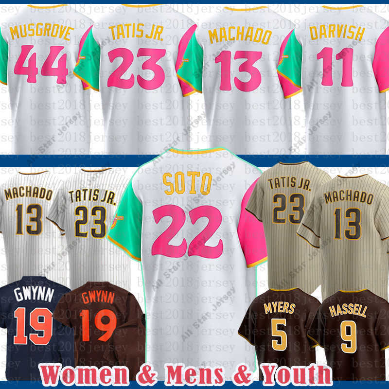 

Baseball Jerseys 23 Fernando Tatis Jr. Juan Soto Baseball Jersey San Diego Manny Machado Tony Gwynn Wil Myers Yu Darvish Jake Cronenworth Trent Grisham Eric, Mens(jiaoshi)fugu